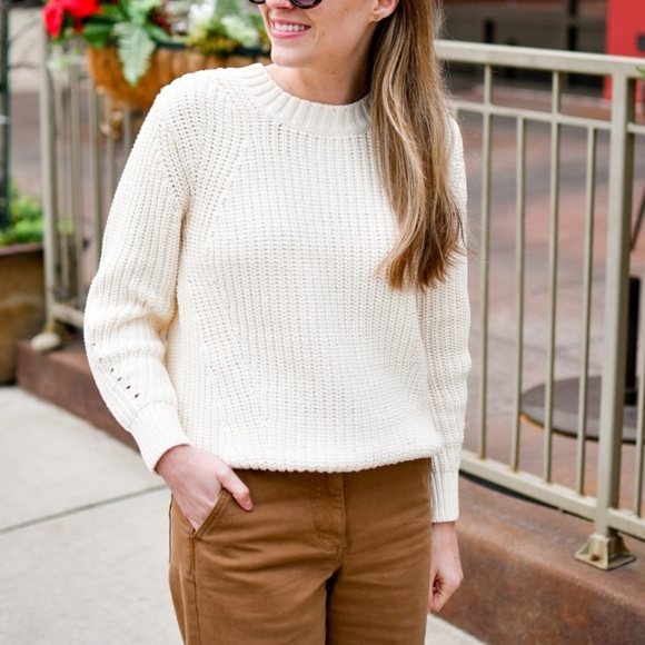 Everlane Sweaters - Everlane Texture Cotton Crew Chunky Knit Sweater